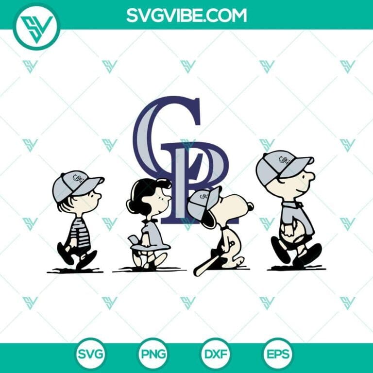 Snoopy Charlie Brown Colorado Rockies SVG File PNG DXF EPS Cricut SVG