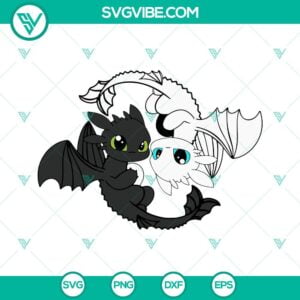 Toothless And Light Fury SVG Files How To Train Your Dragon SVG Files