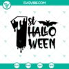 1st Halloween Black SVG with creepy Oct 31 design, perfect for spooky projects.
