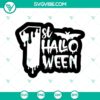 Spooky 1st Halloween SVG design with scary elements, perfect for October 31 projects.