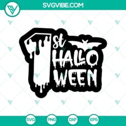 Spooky 1st Halloween SVG design with scary elements, perfect for October 31 projects.