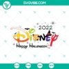 Disney Happy Halloween 2022 SVG featuring iconic Disney characters in Halloween costumes, perfect for spooky crafting projects.