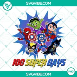 PNG Files, School, 100 Super Days PNG Download, Superhero 100 Days Of School 10