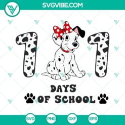 Disney, School, SVG Files, 101 Days Of School Dalmatian SVG File, Kindergarten 6