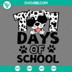 Disney, School, SVG Files, 101 Days Of School Dalmatians Dogs SVG Files PNG EPS 2