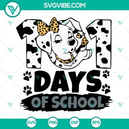 101 days of school svg dalmatian svg 100 days of school svg disney school svg png dxf eps 2 mockup