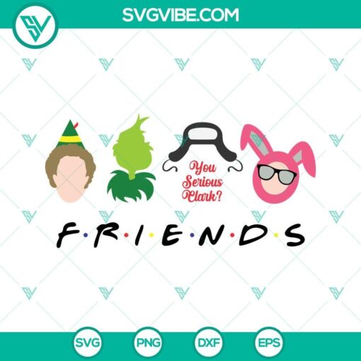 2022 christmas friends svg png dxf eps cut files for cricut silhouette 8 mockup