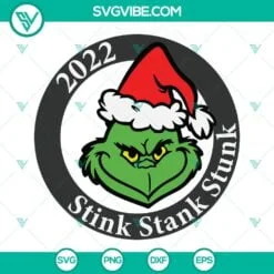 Christmas, SVG Files, Stink Stank Stunk 2022 Ornament Christmas SVG File, 4