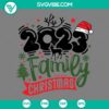 2023 Family Christmas SVG with Santa Hat design, available in PNG, EPS, DXF files for download.