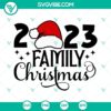 Family Christmas vacation Santa hat 2023 SVG PNG EPS DXF files for digital use.