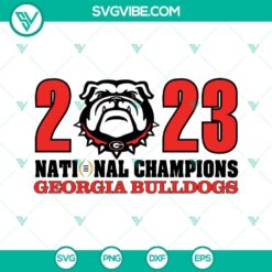 Football, Sports, SVG Files, 2023 Georgia Bulldogs National Champions SVG File, 2