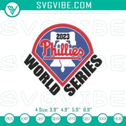 Embroidery Designs, Sports Embroidery Designs, 2023 Philadelphia Phillies World 9