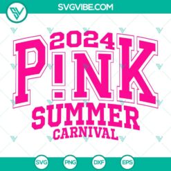 Summer, SVG Files, 2024 P!nk Summer Carnival SVG Images, Pink Tour Cricut SVG 9