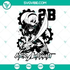 Game, SVG Files, 2B SVG Files, NieR Automata SVG Images PNG DXF EPS NieR 9