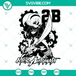 Anime, SVG Files, 2B SVG Files, NieR Automata SVG Image PNG DXF EPS NieR 3