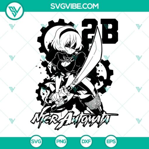 2b svg nier automata svg png dxf eps 10 mockup