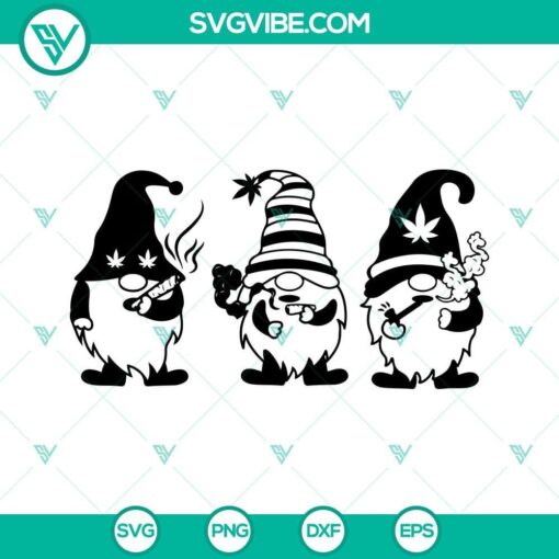 3 gnomes smoking weed svg gnomes smoking joint svg high gnomes svg marijuana svg cannabis svg rasta gnomes svg 2 mockup