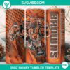 Cleveland Browns football mascot 3D tumbler wrap design in PNG file format, 20oz size. Perfect for sports fans.