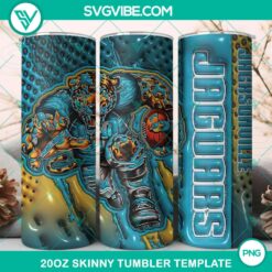 3D Mascot Jacksonville Jaguars Football 20oz Tumbler Wrap PNG File