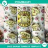Adorable 3D Pompompurin and Hello Kitty 20oz tumbler wrap design in PNG file format for digital use.