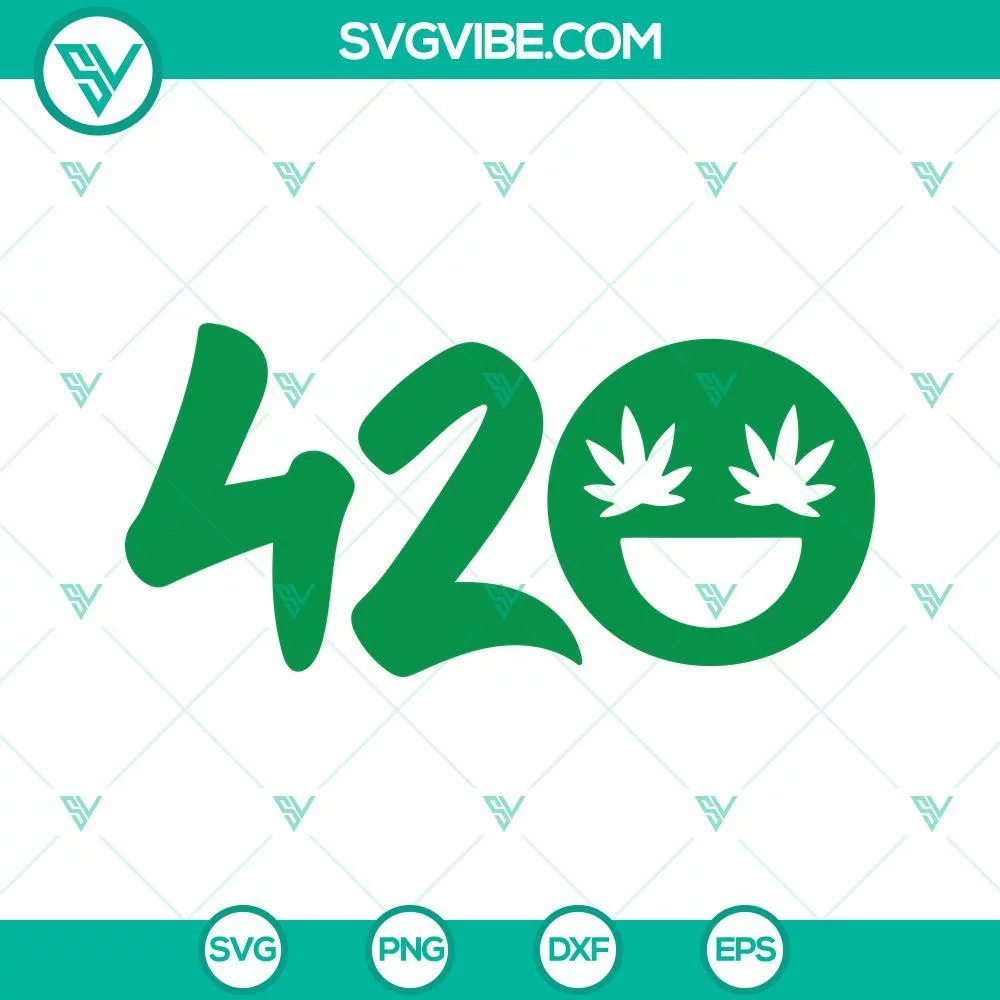 Cannabis, SVG Files, 420 Smiley Face Weed SVG Files, Cannabis SVG Files, 1