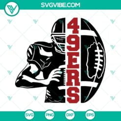 Football, Sports, SVG Files, 49ers Football Half Player SVG Files, 49ers Team 22