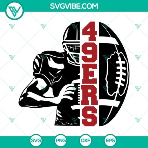 49ers football half player svg 49ers team svg half football half player svg football season svg 7 mockup