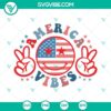 Patriotic American smiley face SVG download for 4th of July celebrations, exuding USA vibes.