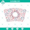 Patriotic Starbucks cup SVG with 4th of July fireworks design, perfect for Independence Day crafting projects.