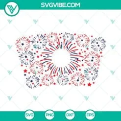 4th Of July, Starbucks Cup Wrap, SVG Files, 4th Of July Fireworks Starbucks SVG 2