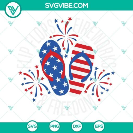 4th of july flip flops fireworks freedom svg png dxf eps cricut 1 mockup