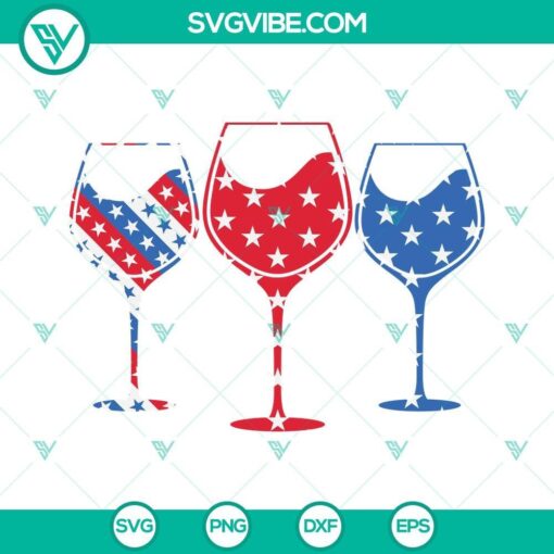 4th of july glasses svg red wine and blue svg american cross svg patriotic wine glasses svg 4th of july svg 3 mockup