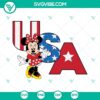 4th of July Mickey and Minnie SVG download bundle, featuring USA Mickey SVG file, Fourth of July Disney characters design.