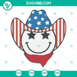 4th Of July, SVG Files, 4th Of July Smiley Cowboy SVG Download, Cowboy Fourth 2