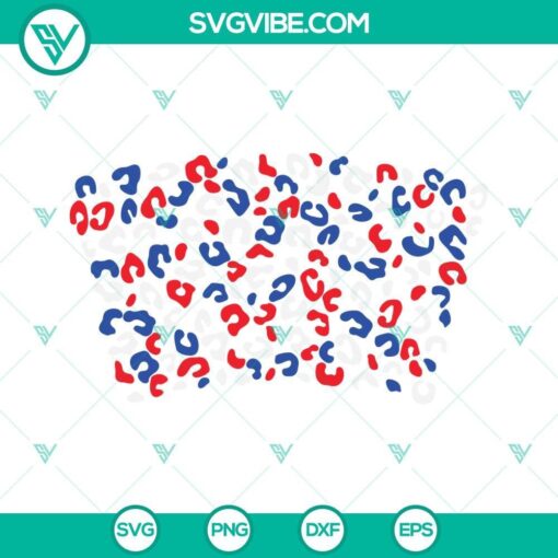 4th of july starbucks cup svg red white blue leopard starbucks cold cup svg 7 mockup