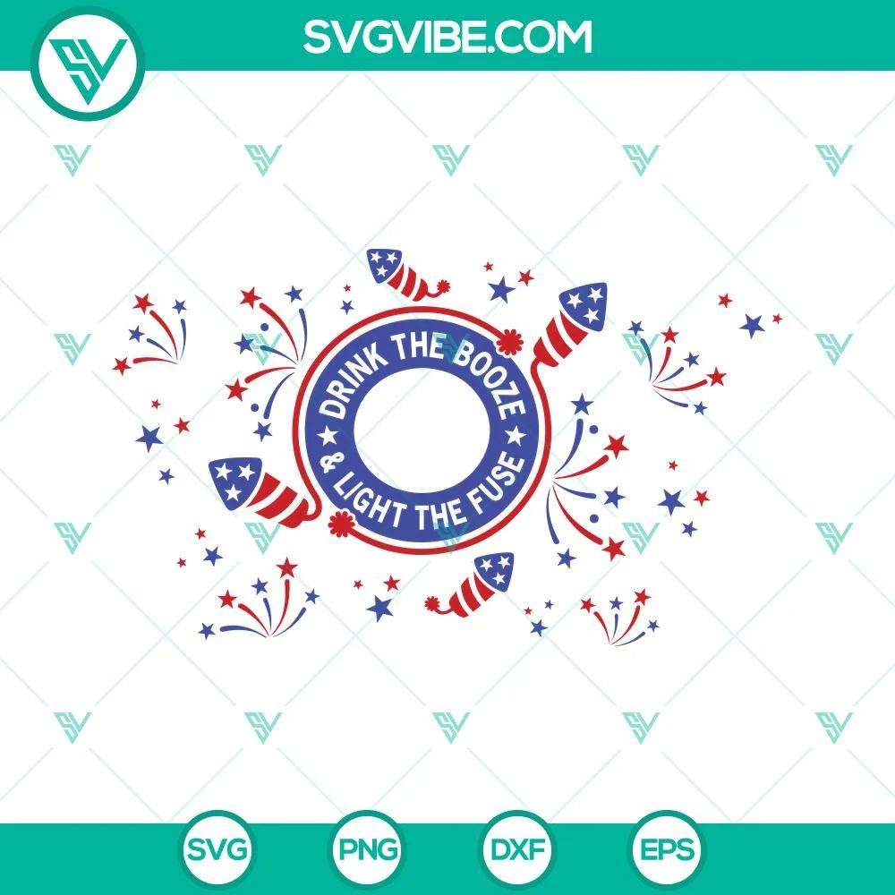 4th Of July, Starbucks Cup Wrap, SVG Files, 4th Of July Starbucks SVG Image, 1