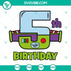 Birthday, Disney, SVG Files, 5th Birthday Buzz Lightyear SVG Files, 5th 5