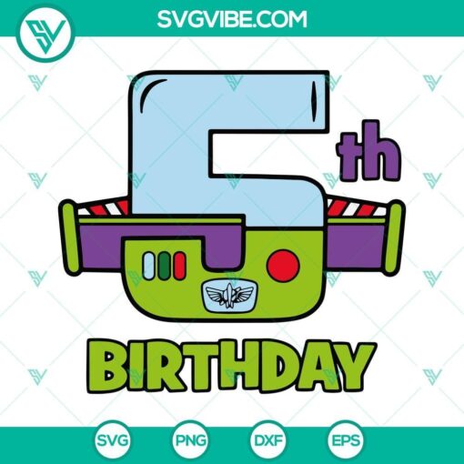 5th birthday buzz lightyear svg 5th birthday svg five birthday svg buzz lightyear birthday svg 1 mockup