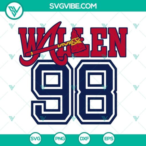 98 braves morgan wallen svg png dxf eps cricut 5 mockup