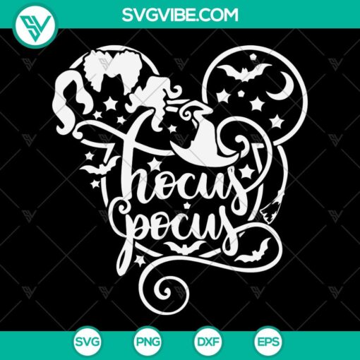 Disney Mickey Head Hocus Pocus SVG Files, Disney Halloween SVG Download