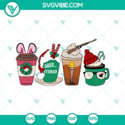 Christmas, SVG Files, Christmas Movie Elf Coffee Cup SVG Files, Omg Santa I 4