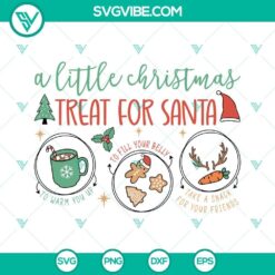 A Little Christmas Treat For Santa SVG Image, Cookies For Santa Tray