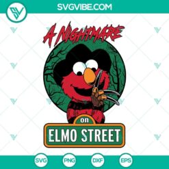 A Nightmare On Elmo Street SVG Download, Sesame Street Freddy Krueger SVG Files,