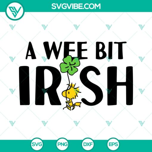 a wee bit irish svg lucky peanuts woodstock st patrickaeurtms day svg png dxf eps 10 mockup