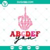Funny Valentines SVG with Skeleton Hand showing Middle Finger gesture, perfect for craft projects and digital designs.
