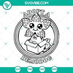 Movies, SVG Files, Adopt A Demodog SVG Image, Demogorgon Stranger Things SVG 3