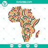 Black History and Black Power themed Africa map decor SVG image download, ideal for digital projects.