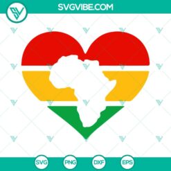 Black History Month, SVG Files, Africa Map Heart SVG Image, African American 12