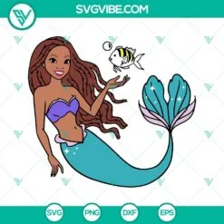 African American, Disney, Movies, SVG Files, Black Ariel SVG Files, The Little 4