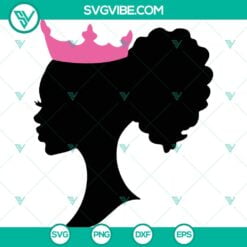 African American, SVG Files, African American Queen Silhouette SVG Download, 2